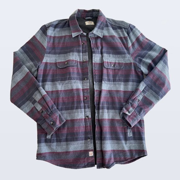 Marine Layer Size M Striped Lined Shirt 